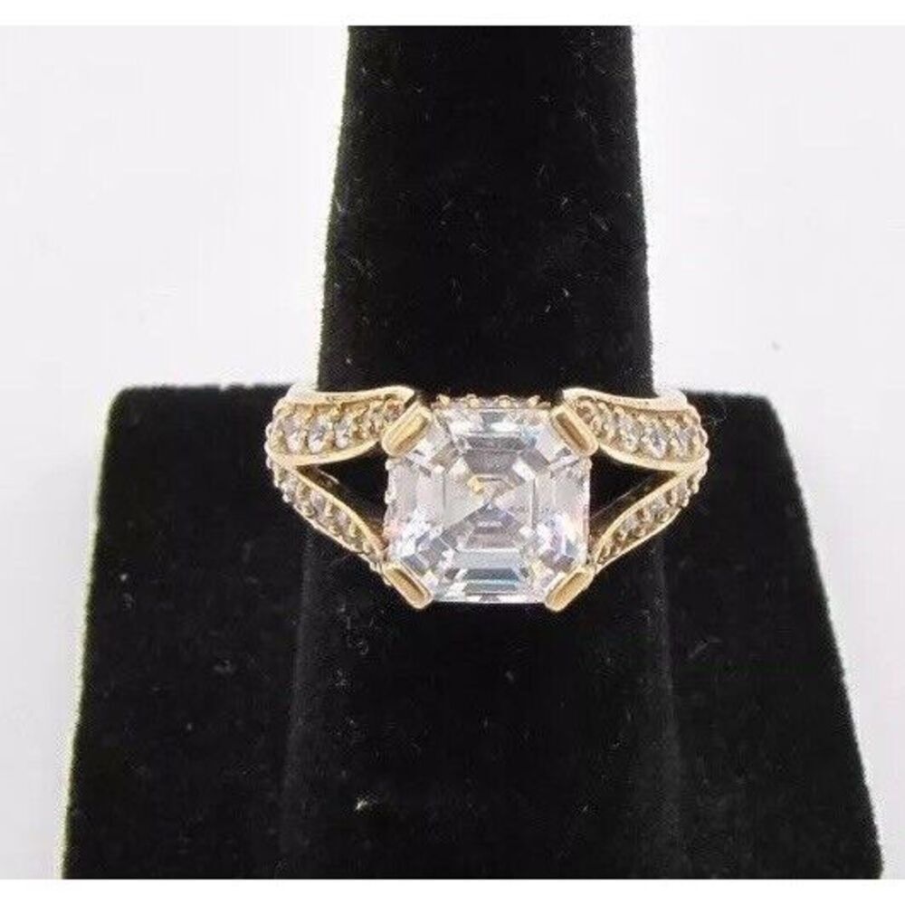 Princess Cut Cubic Zirconia Ring Sterling Silver .925 Size 5